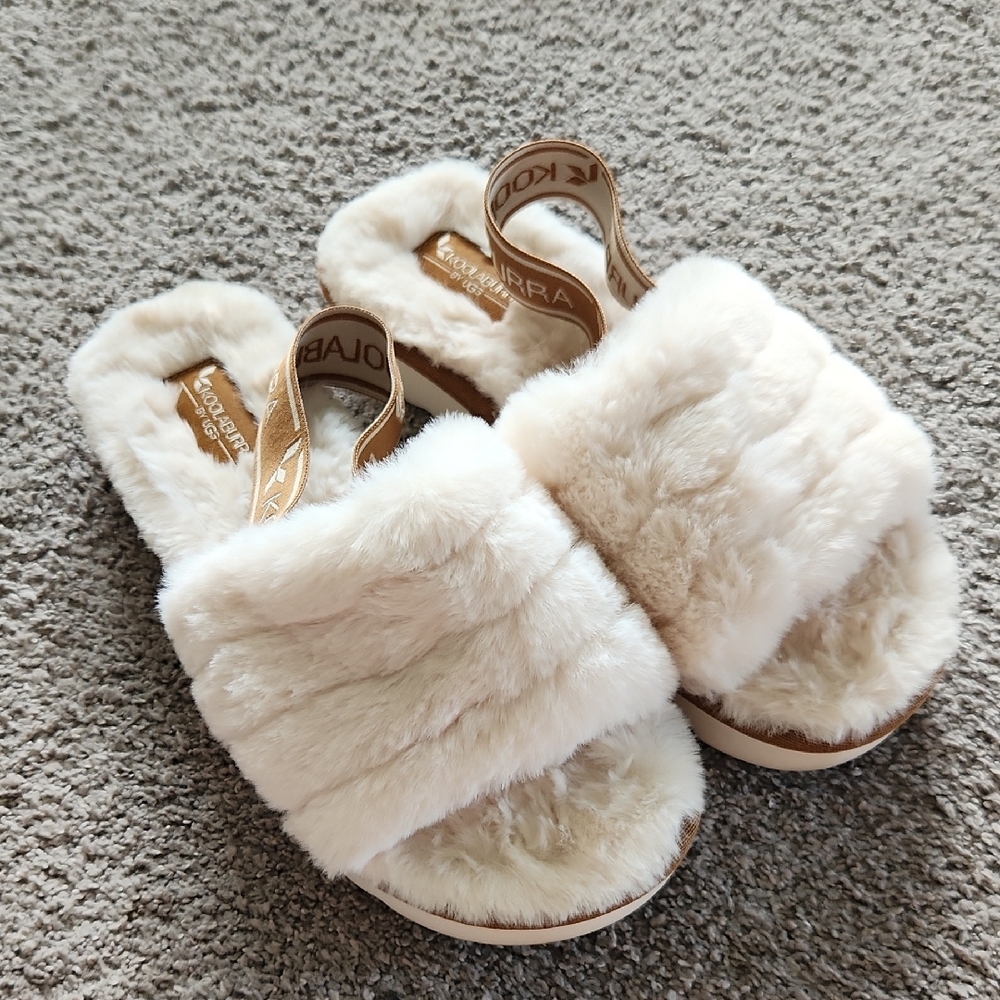 Koolaburra Plush Cream Slippers